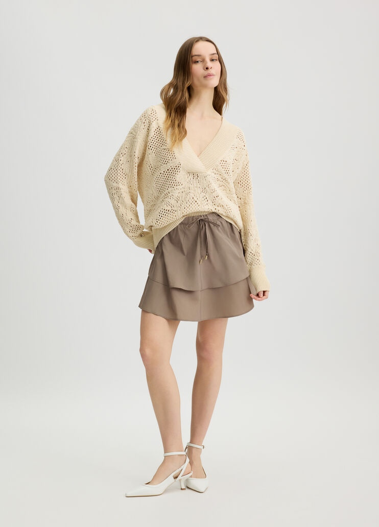 Short taffeta skirt beige Liu Jo - medium Short taffeta skirt beige Liu Jo - medium