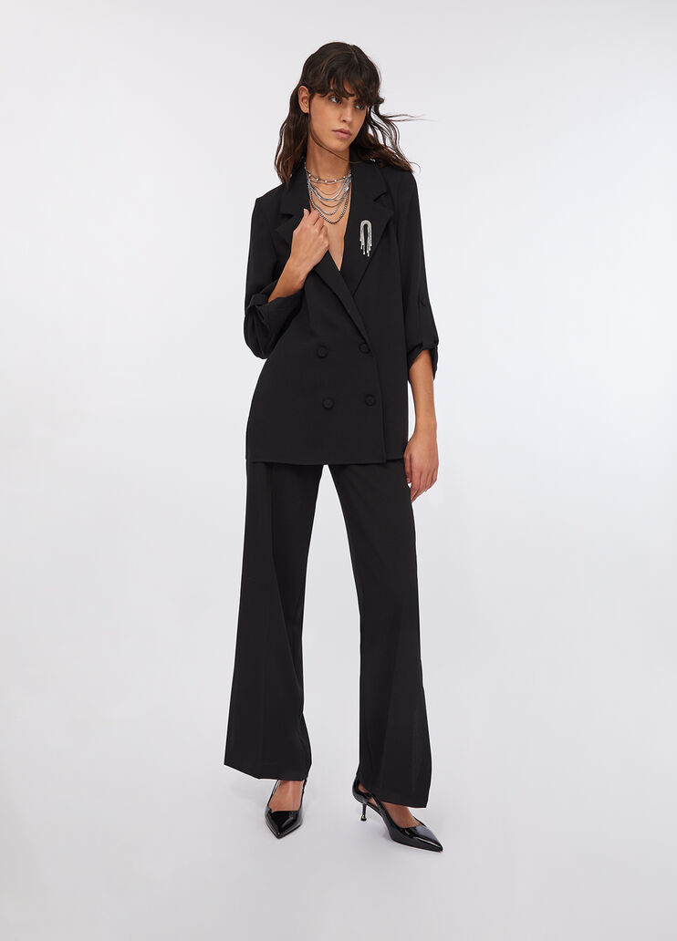 Envers satin palazzo trousers black Liu Jo - large image number 5