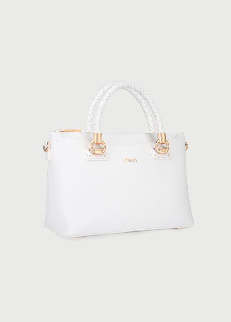 Bag with braided handles Wool White Liu Jo - large image number 2 Bag with braided handles Wool White Liu Jo - large image number 2
