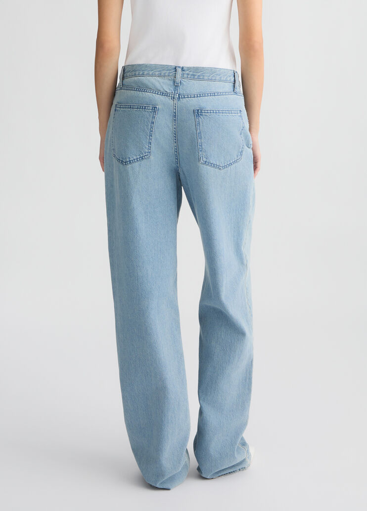 Light blue straight-leg jeans with bejewelled charm light denim Liu Jo - large image number 1 Light blue straight-leg jeans with bejewelled charm light denim Liu Jo - large image number 1