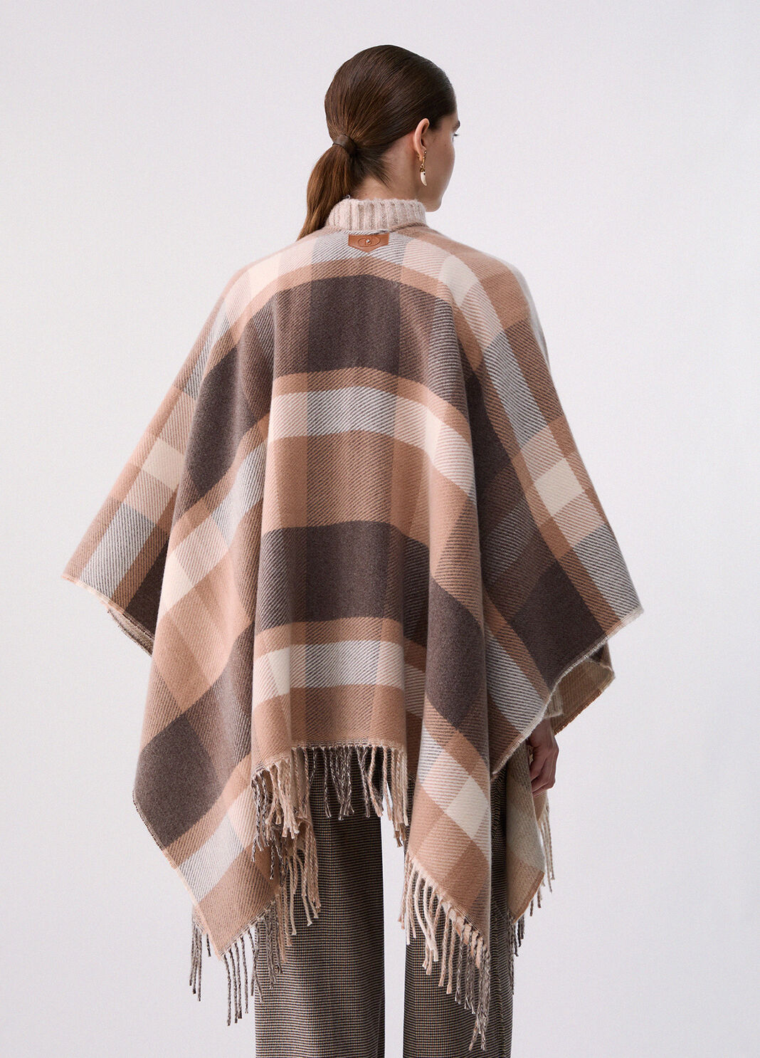 Poncho kariert Jacquard beige Liu Jo - large image number 1