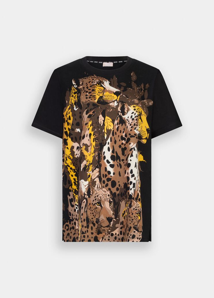 T-shirt avec imprimé noir Liu Jo - large image number 6