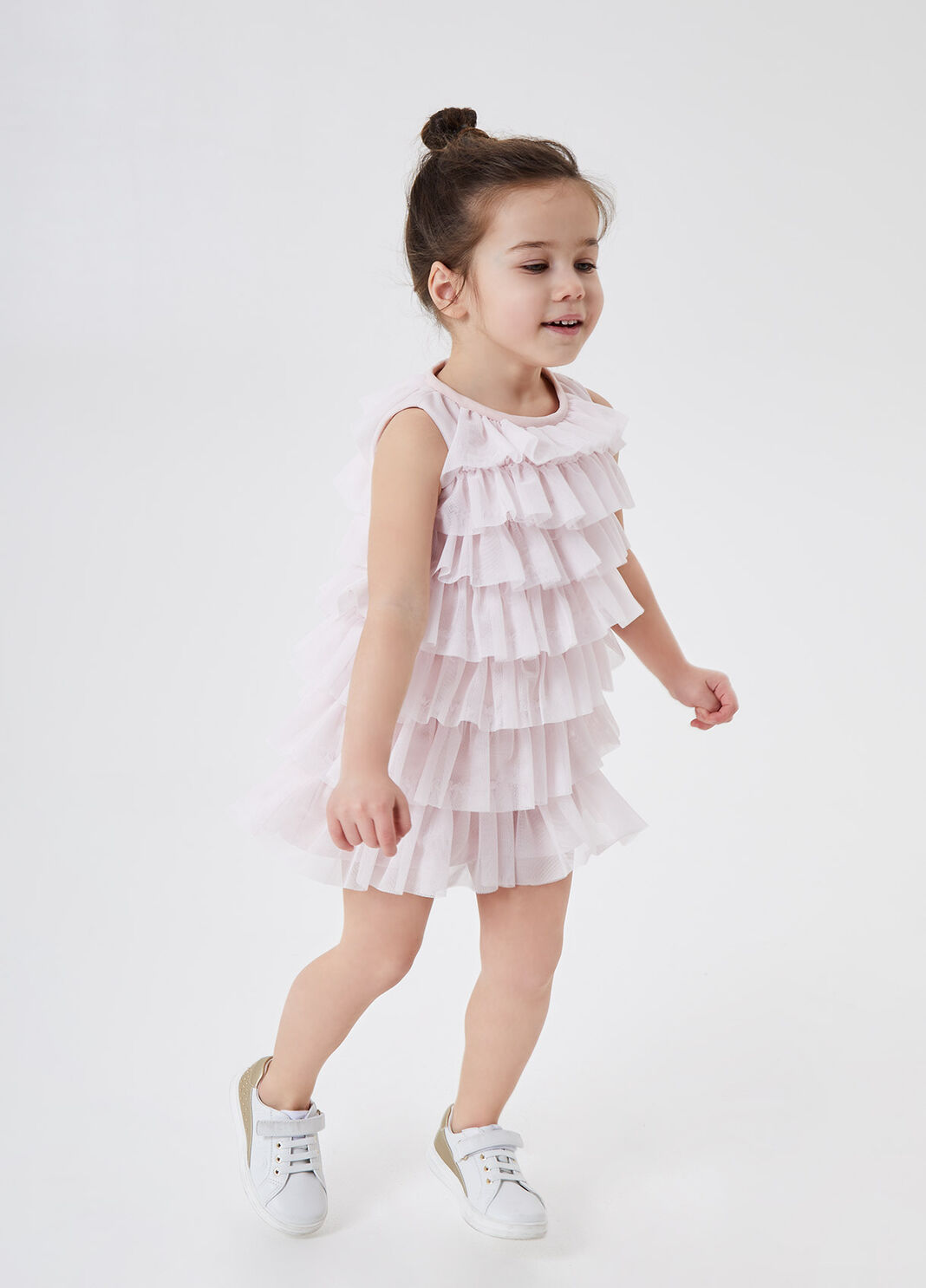 Vestito in tulle con cintura Rosa perlato Liu Jo - large image number 3