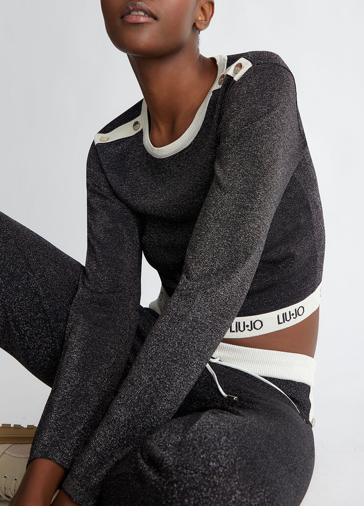 Lurex® sweater black Liu Jo - large image number 2