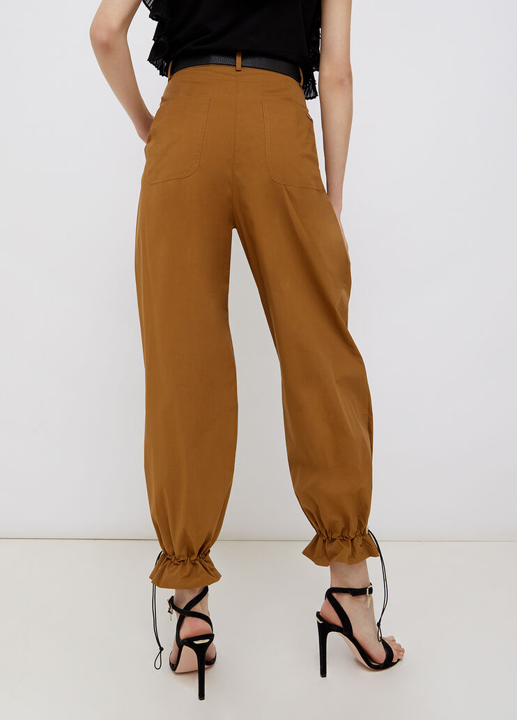 Wide trousers with belt bronze Liu Jo - large image number 1 Wide trousers with belt bronze Liu Jo - large image number 1
