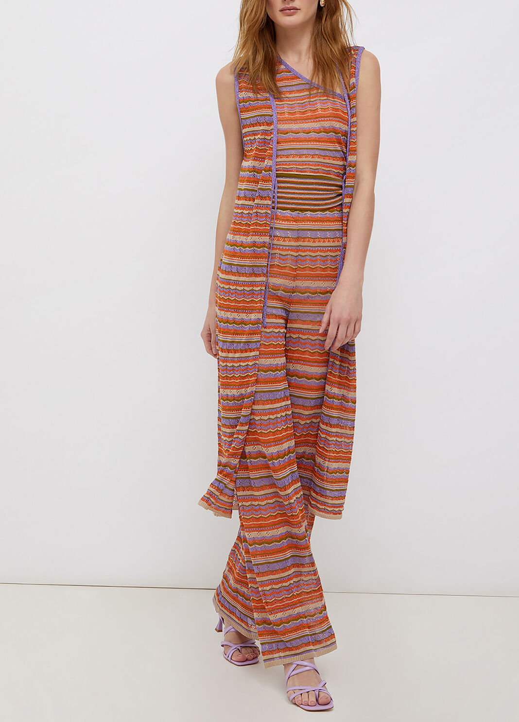 Top monospalla in maglia multicolor Liu Jo - large image number 0