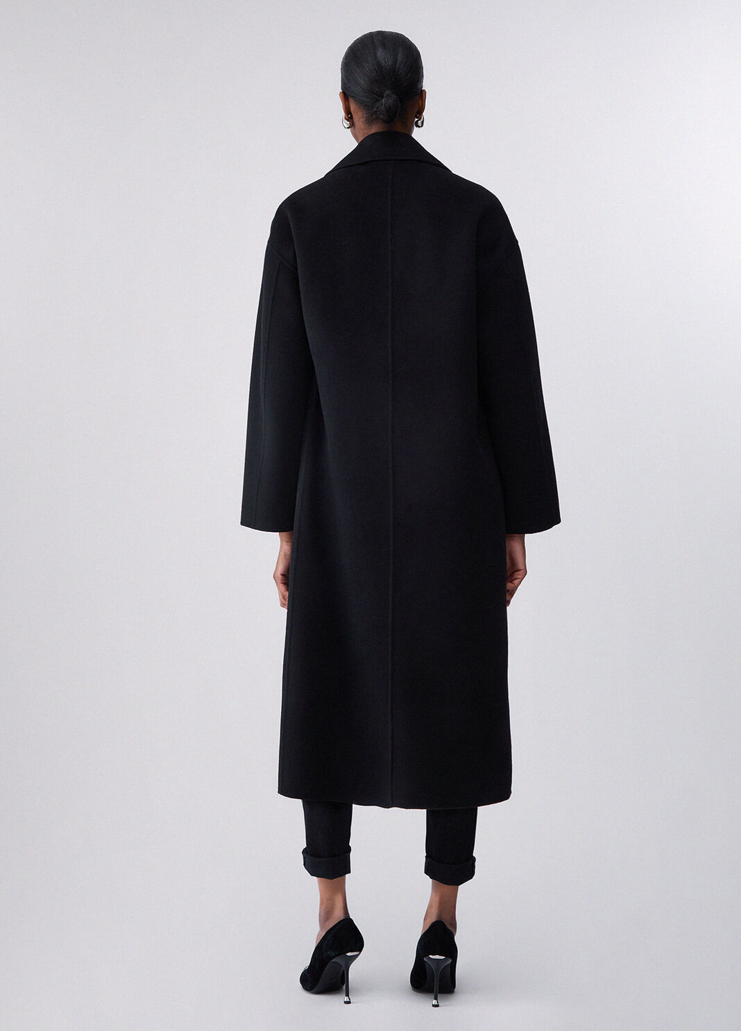 Manteau long oversize en laine noir Liu Jo - large image number 1