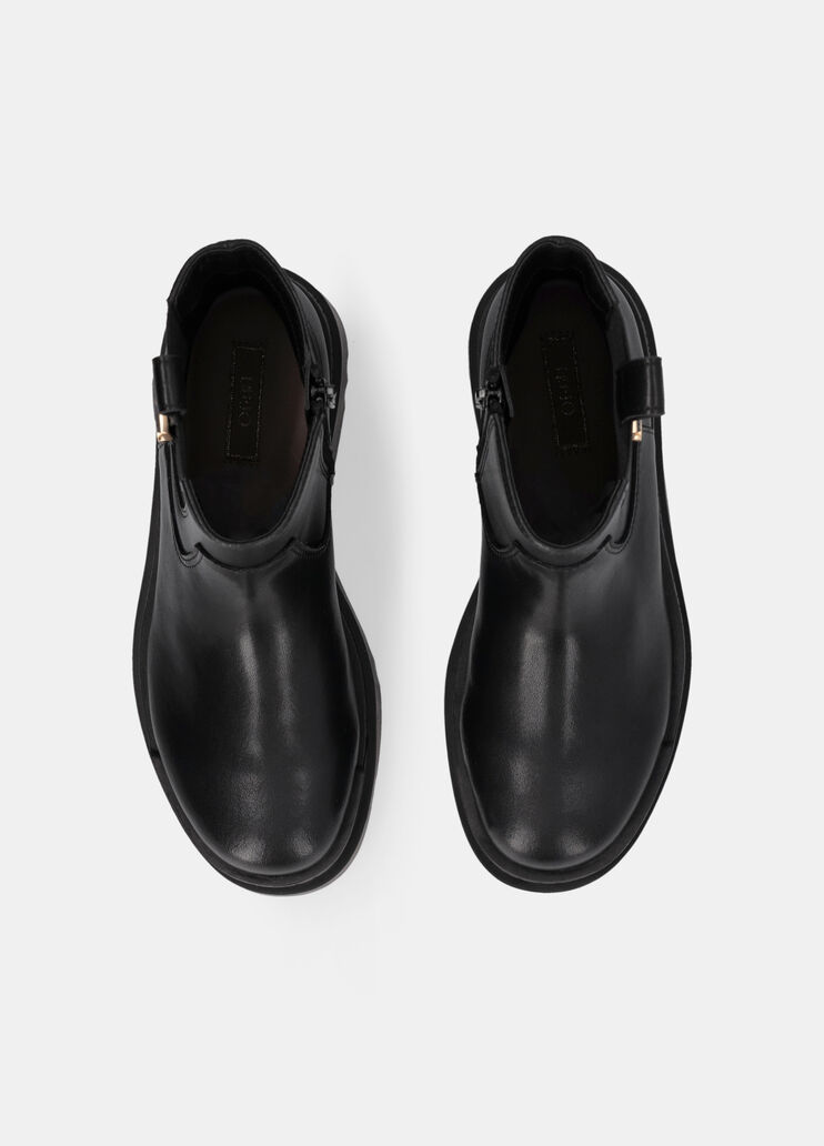 Plateau-Stiefelette aus Leder Schwarz Liu Jo - large image number 3 Plateau-Stiefelette aus Leder Schwarz Liu Jo - large image number 3