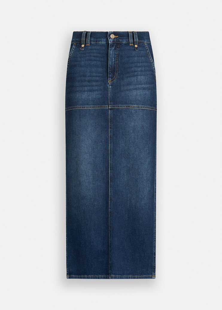 Jeansrock mit Schlitzen Helles Denimblau Liu Jo - large image number 6 Jeansrock mit Schlitzen Helles Denimblau Liu Jo - large image number 6