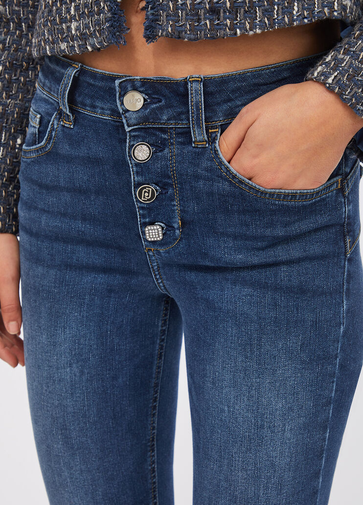 Vaqueros acampanados de cintura alta denim azul Liu Jo - medium