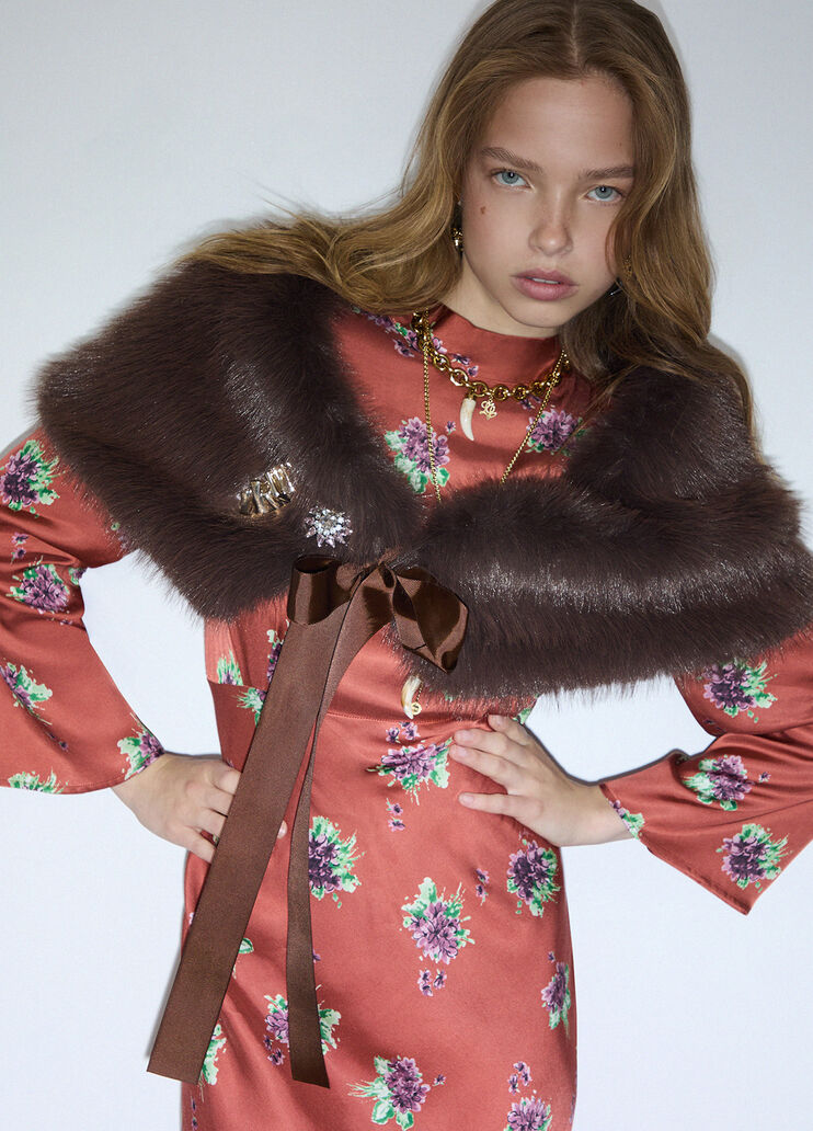 Stole in faux fur dark brown Liu Jo - medium