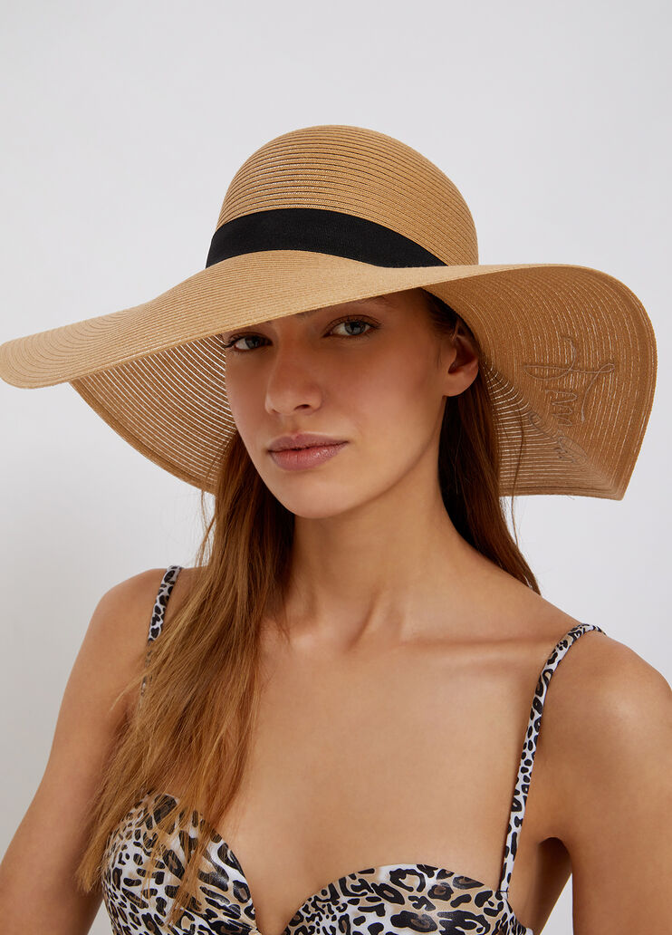 Широкополая соломенная шляпа натуральный Liu Jo - large image number 0