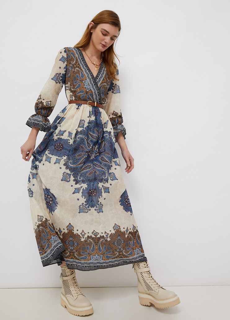 Langes bedrucktes Kleid Optical-Print Liu Jo - large image number 3 Langes bedrucktes Kleid Optical-Print Liu Jo - large image number 3