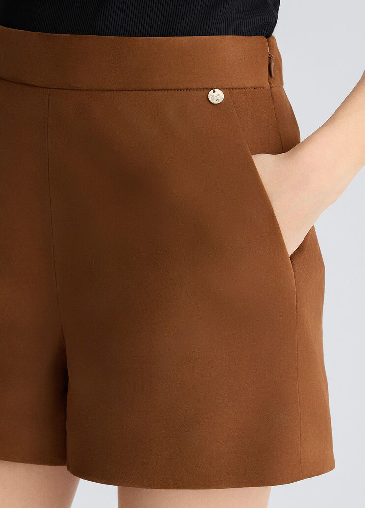 Suede shorts hazelnut Liu Jo - large image number 2 Suede shorts hazelnut Liu Jo - large image number 2