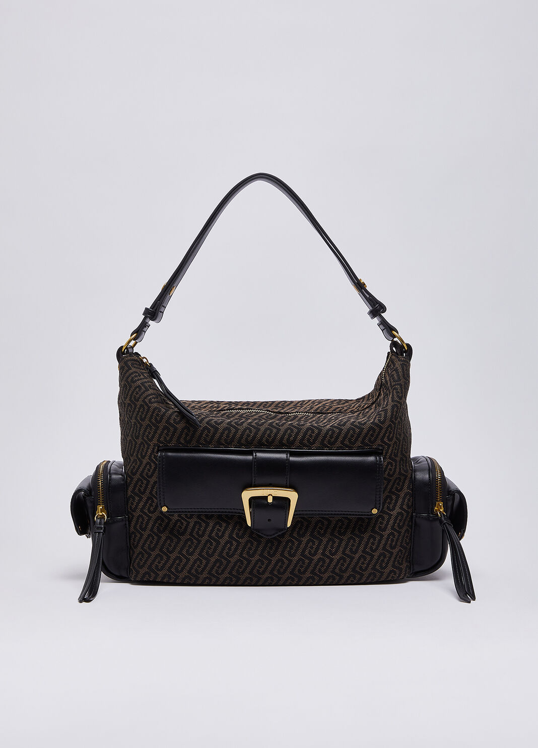 Sac Hobo Moyen Monogramme marron fonc&eacute; Liu Jo - large image number 1