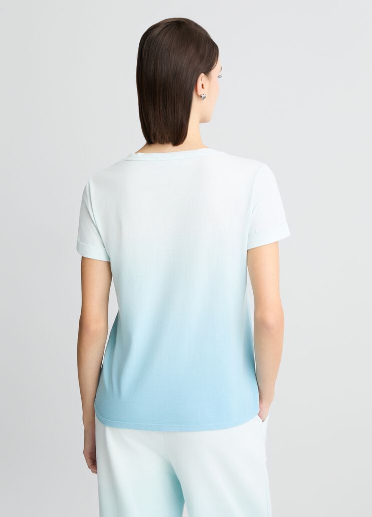 T-shirt with logo and gemstones light blue Liu Jo - large image number 1 T-shirt with logo and gemstones light blue Liu Jo - large image number 1
