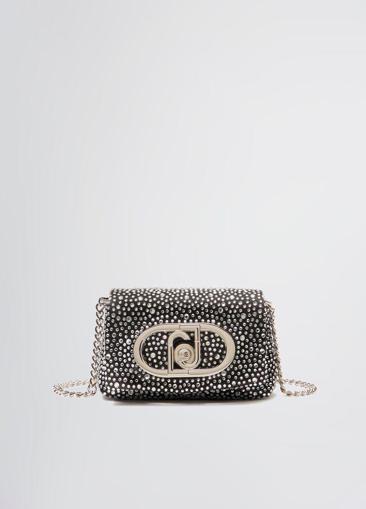 Mini LaPuffy bag with rhinestones black Liu Jo - medium Mini LaPuffy bag with rhinestones black Liu Jo - medium