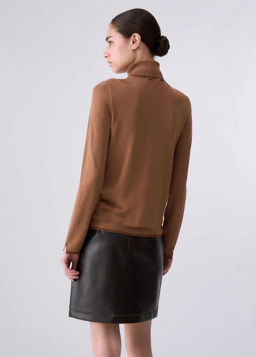 Водолазка с отделкой Lurex&reg; бежевый Liu Jo - large image number 1