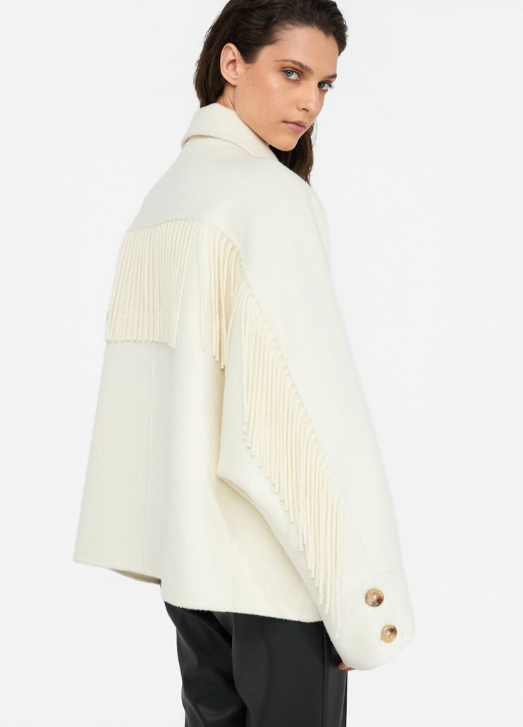 Wool pea coat with fringes butter Liu Jo - medium Wool pea coat with fringes butter Liu Jo - medium