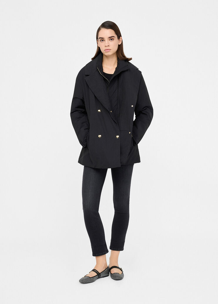 Manteau avec ceinture rembourrée noir Liu Jo - large image number 3