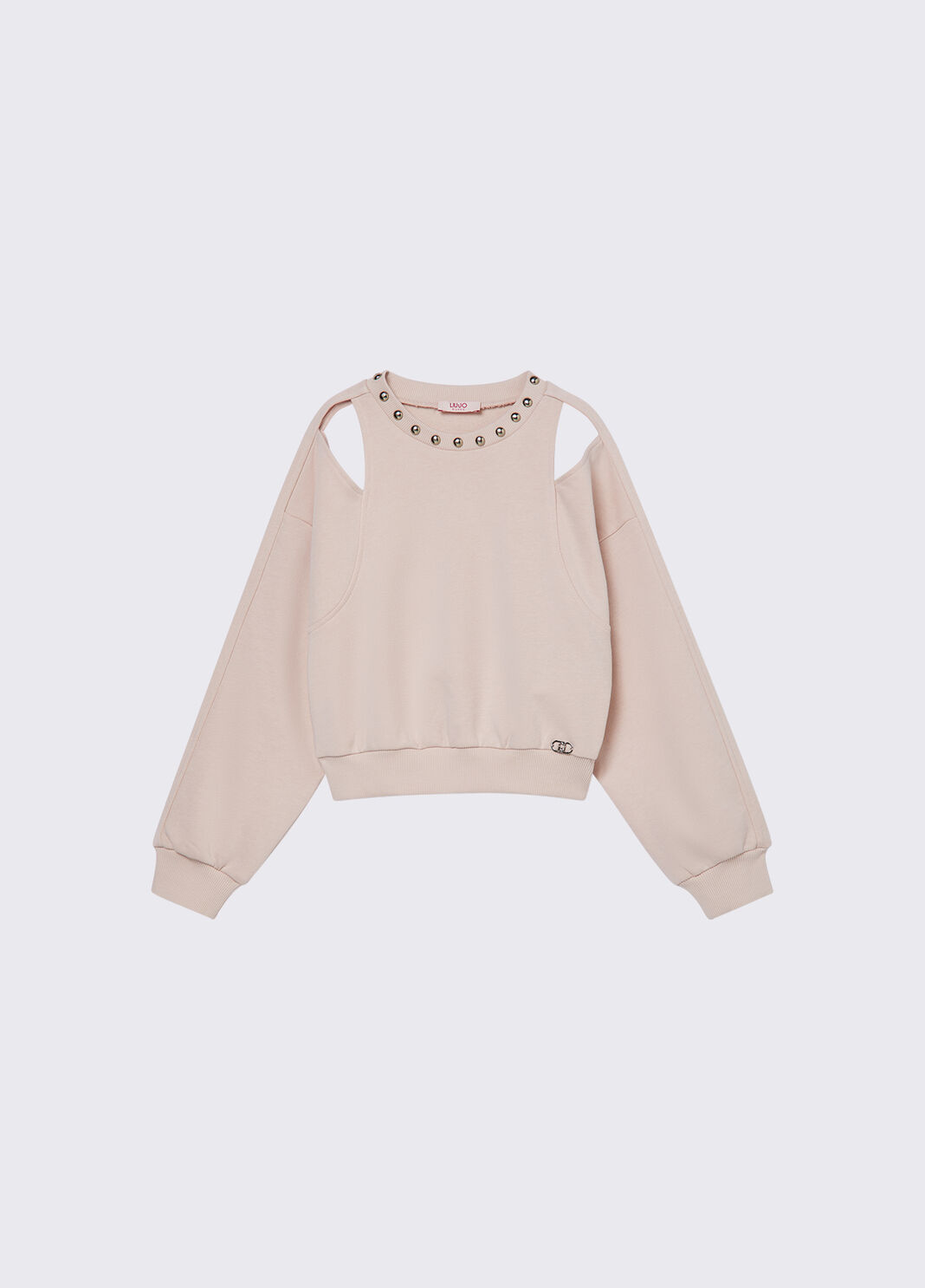 Sweatshirt with cut-outs peach pink Liu Jo - large image number 0