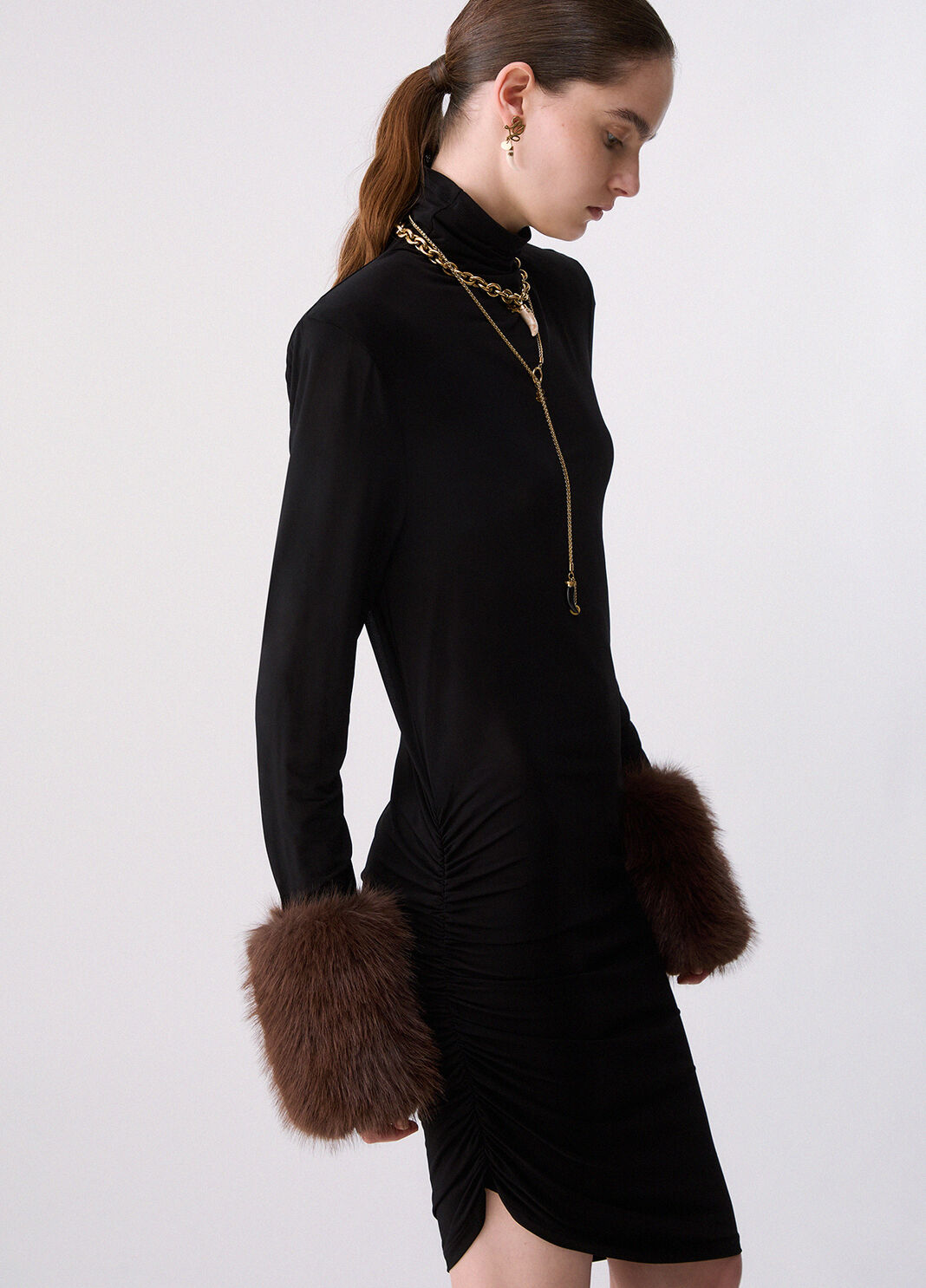 Dress with Teddy Cuffs black Liu Jo - large image number 4