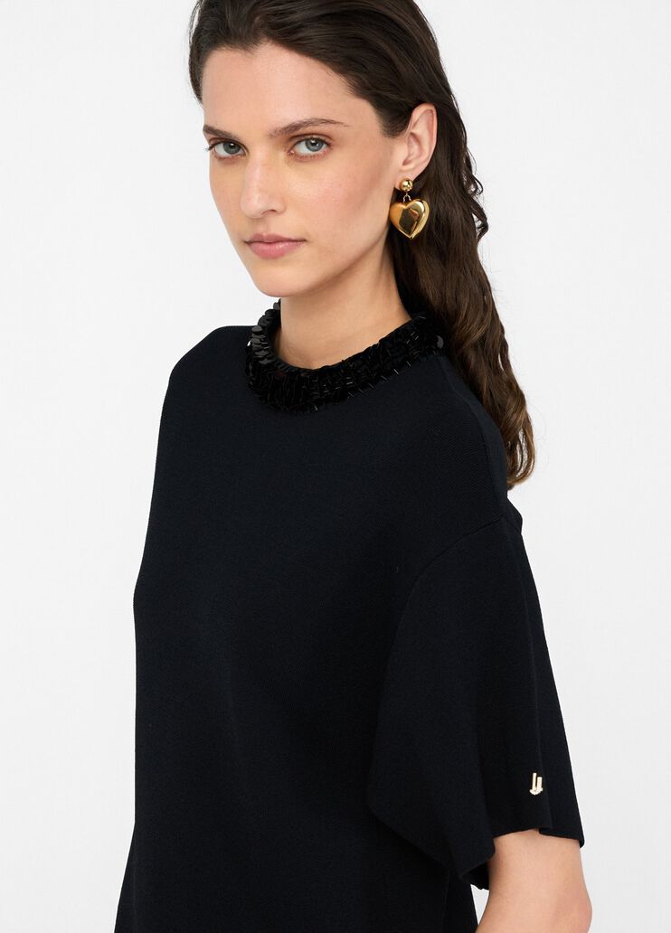 Dress with sequins black Liu Jo - large image number 3 Dress with sequins black Liu Jo - large image number 3