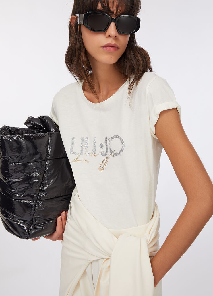 Liu Jo Better T-shirt white/logo Liu Jo - medium
