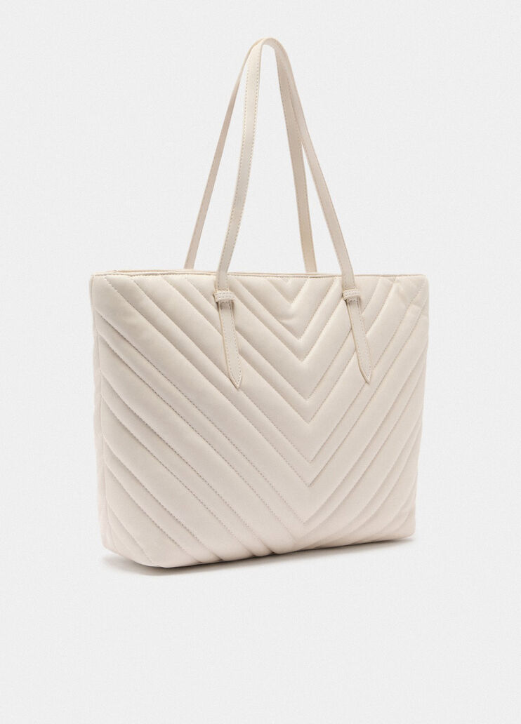 Large quilted shopping bag white Liu Jo - large image number 2