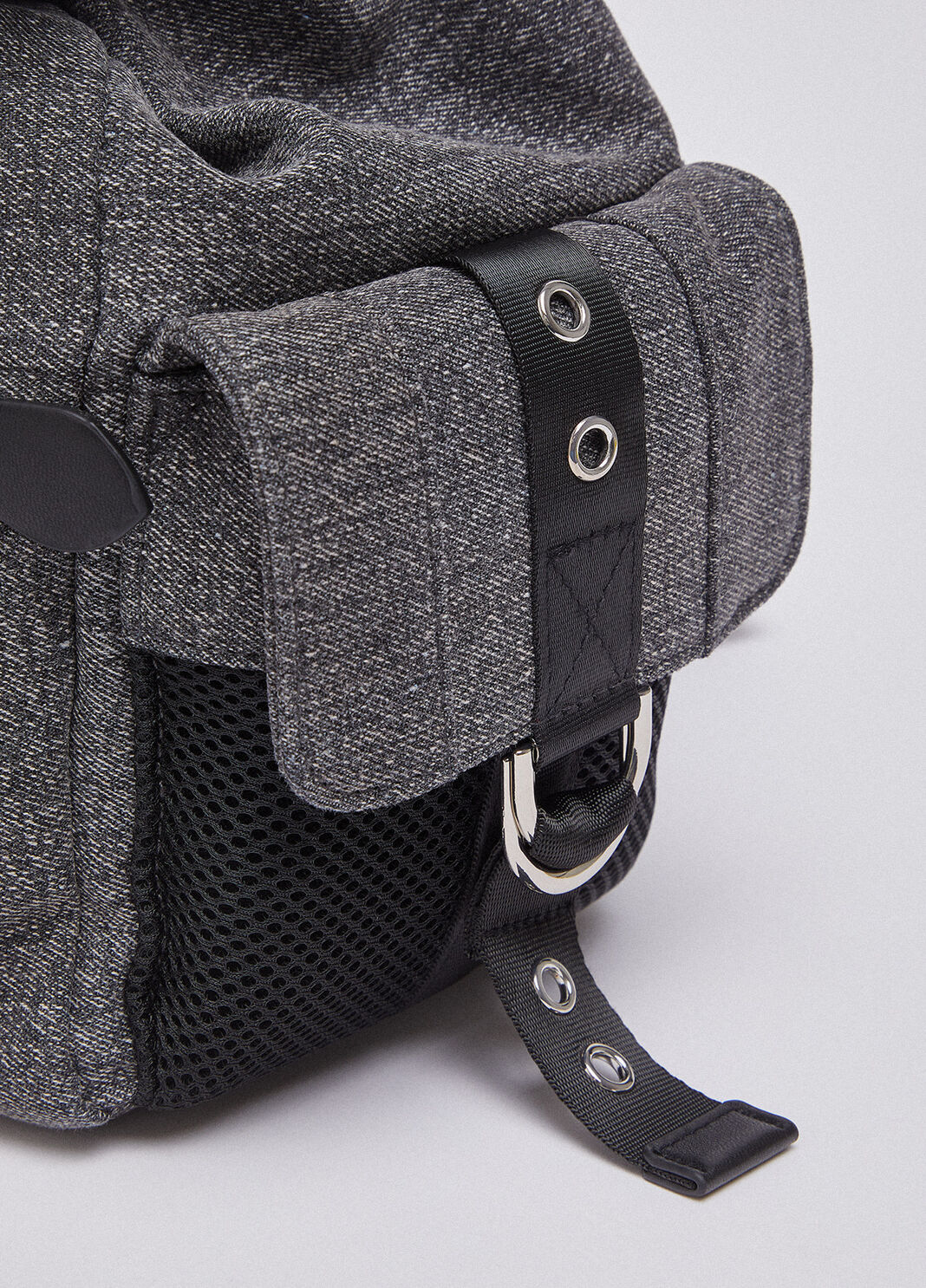Denim backpack with logo grey denim Liu Jo - large image number 3