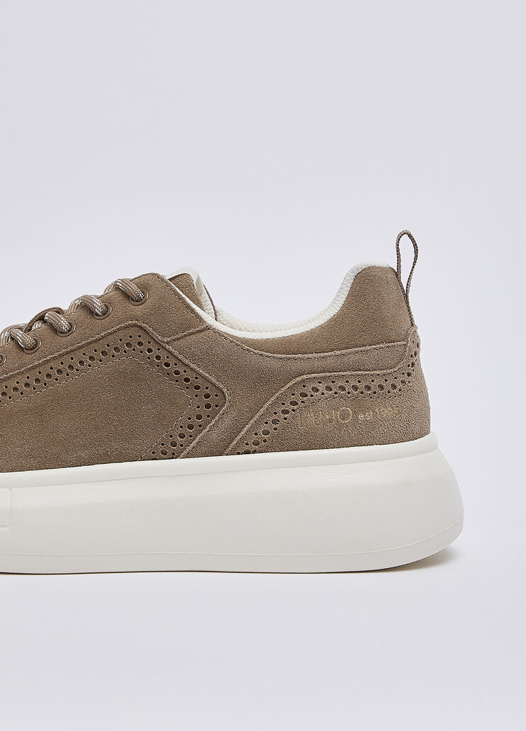 Suede platform sneakers dove grey Liu Jo - medium
