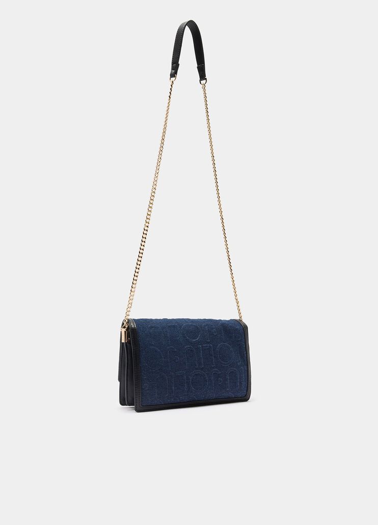 Kleine Umh&auml;ngetasche aus Denim Blau Liu Jo - medium