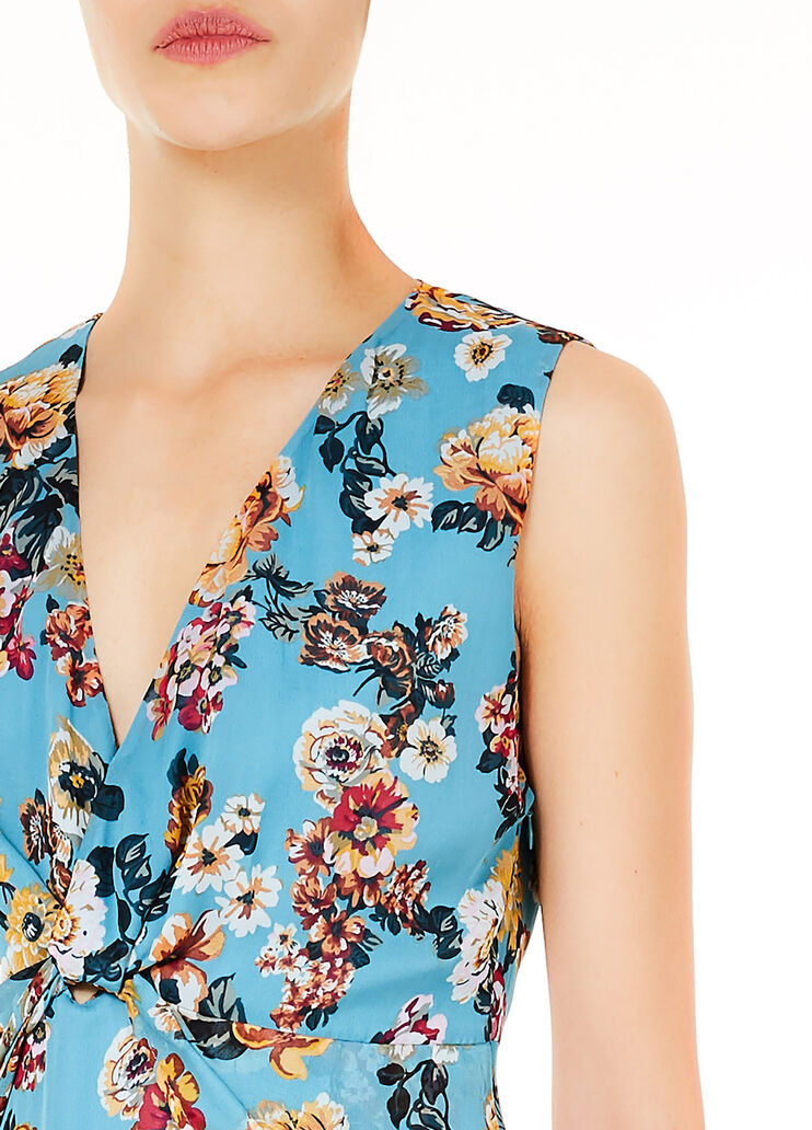 Long dress with print Azure blue flowers Liu Jo - large image number 2 Long dress with print Azure blue flowers Liu Jo - large image number 2