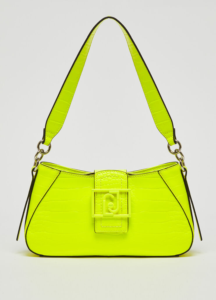 Сумка на плечо с тиснением под крокодила флуоресцентный жёлтый Liu Jo - large image number 0