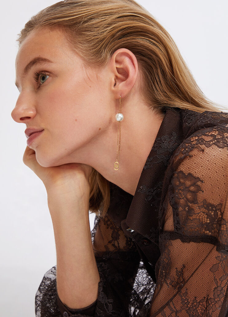 Drop earrings with bead gold Liu Jo - medium Drop earrings with bead gold Liu Jo - medium