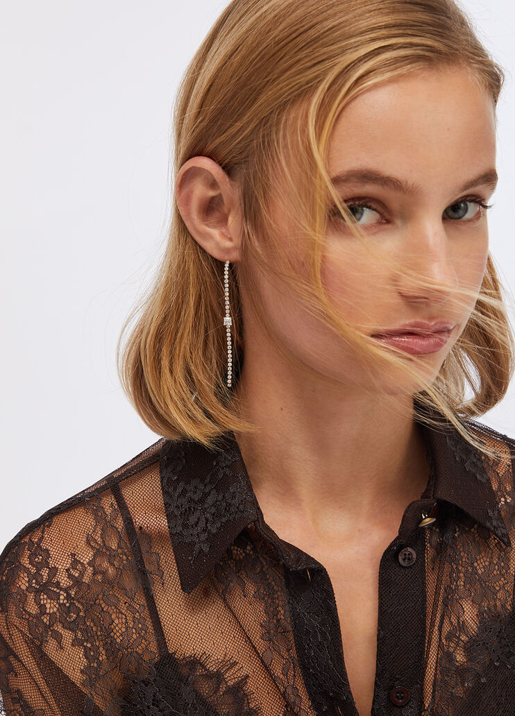 Orecchini con cristalli di vetro oro Liu Jo - medium