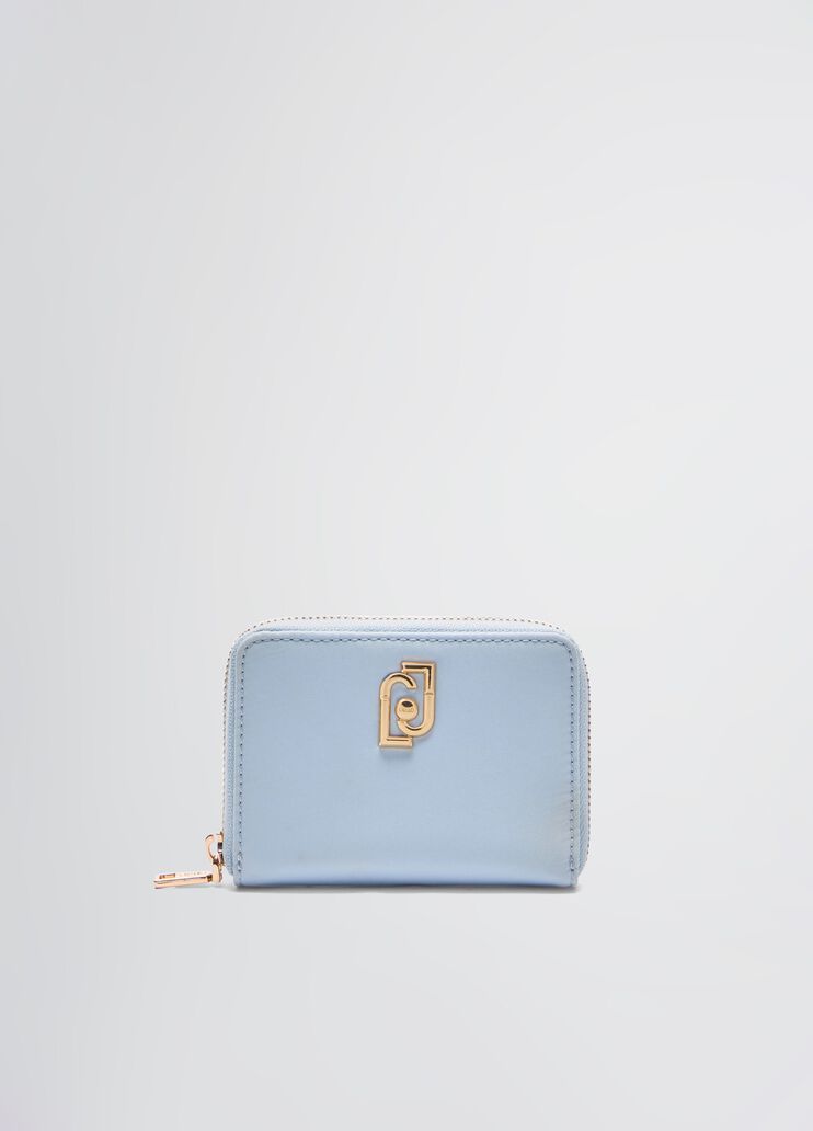 Nylon zip-around purse sky blue Liu Jo - medium