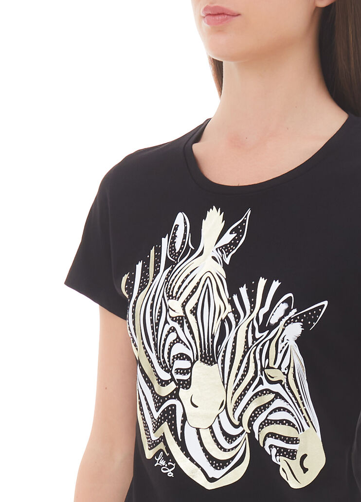 T-shirt Liu Jo Better con zebra nero/zebra Liu Jo - large image number 2