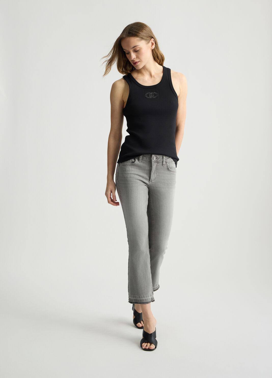 Jean bootcut denim gris Liu Jo - large image number 3