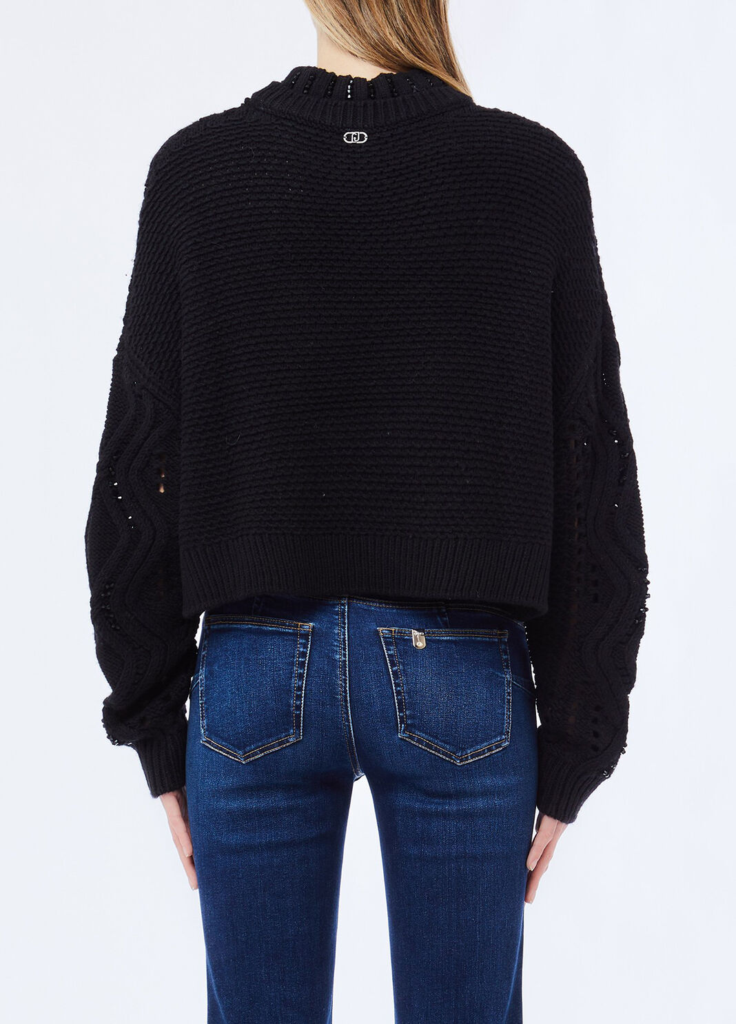 Jersey de lana calado negro Liu Jo - large image number 1