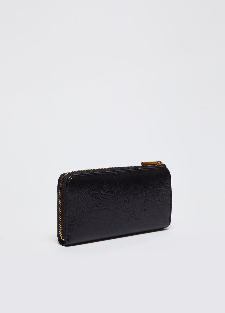 Large glossy zip-around wallet black Liu Jo - large image number 1 Large glossy zip-around wallet black Liu Jo - large image number 1