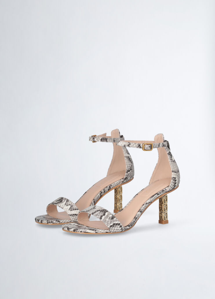 Sandals with branded heel python print Liu Jo - large image number 2 Sandals with branded heel python print Liu Jo - large image number 2