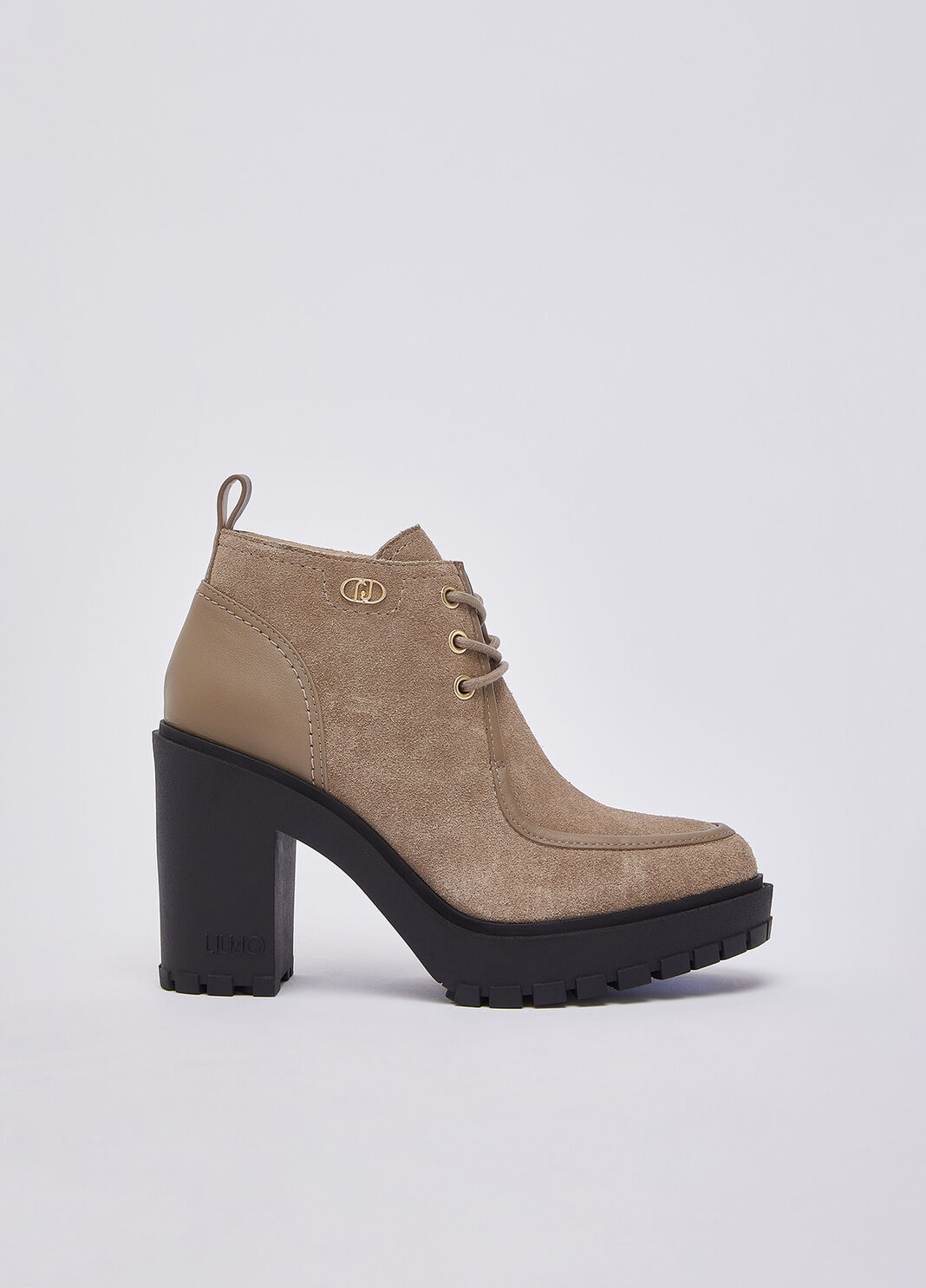 Bottines en daim &agrave; lacets havane Liu Jo - large image number 0