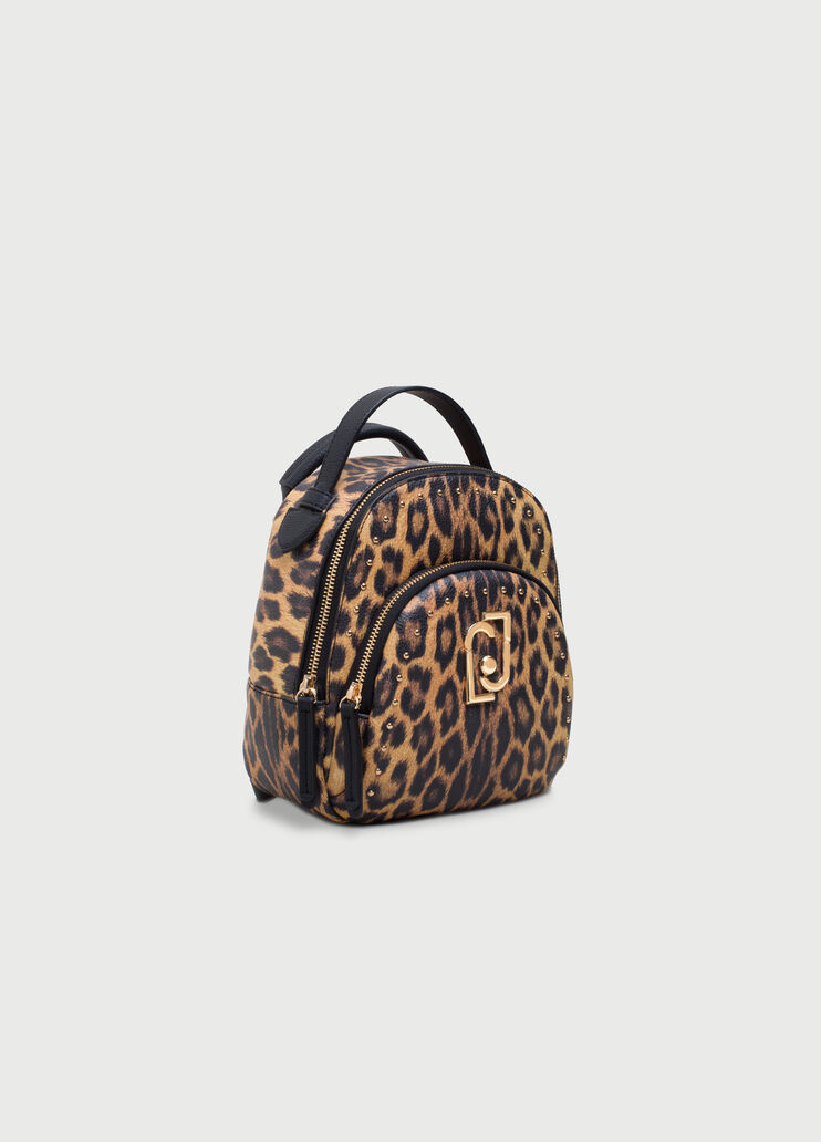 Leopard print backpack Leopard/brown Liu Jo - large image number 1