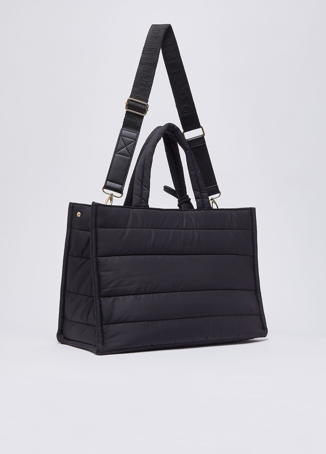 Large Padded Nylon Tote Bag black Liu Jo - large image number 1