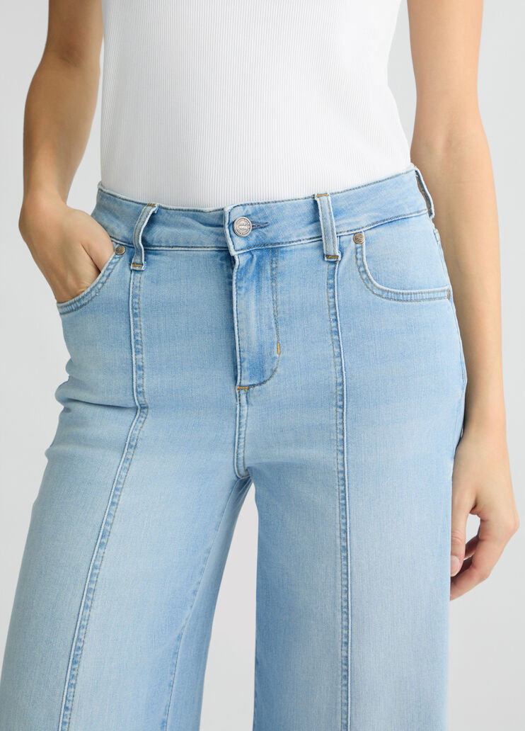 High-waisted super-flared jeans light denim Liu Jo - large image number 2 High-waisted super-flared jeans light denim Liu Jo - large image number 2