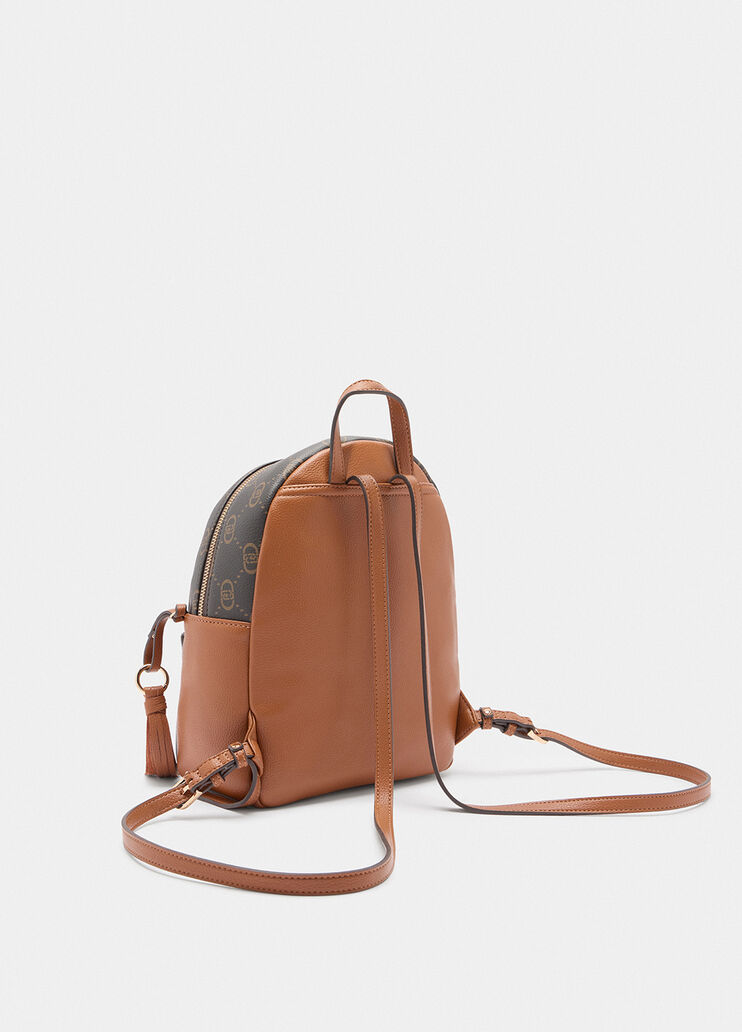 Medium backpack with logo gingerbread Liu Jo - medium Medium backpack with logo gingerbread Liu Jo - medium