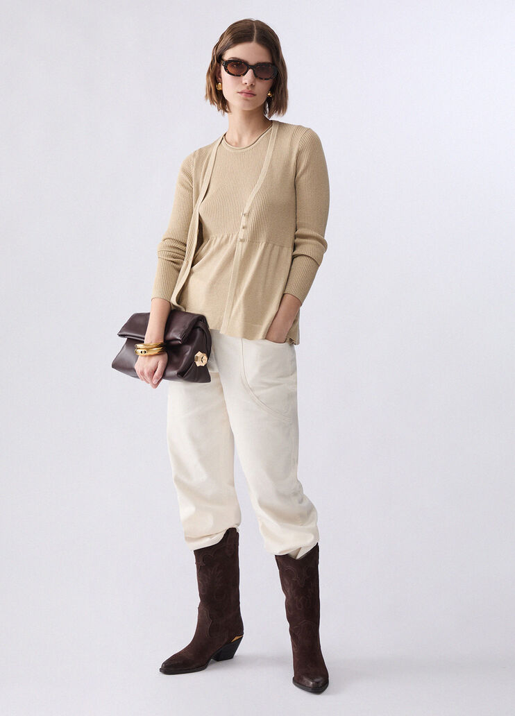 Lurex Sweater beige Liu Jo - medium