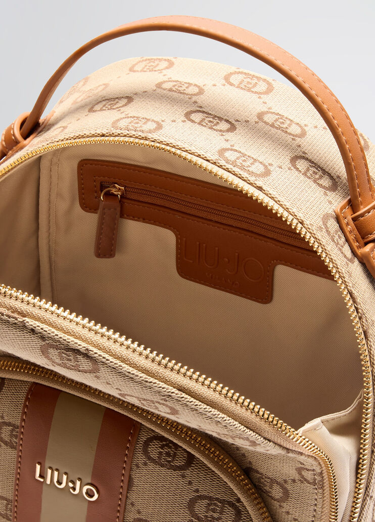 Jacquard backpack with clutch beige Liu Jo - large image number 6
