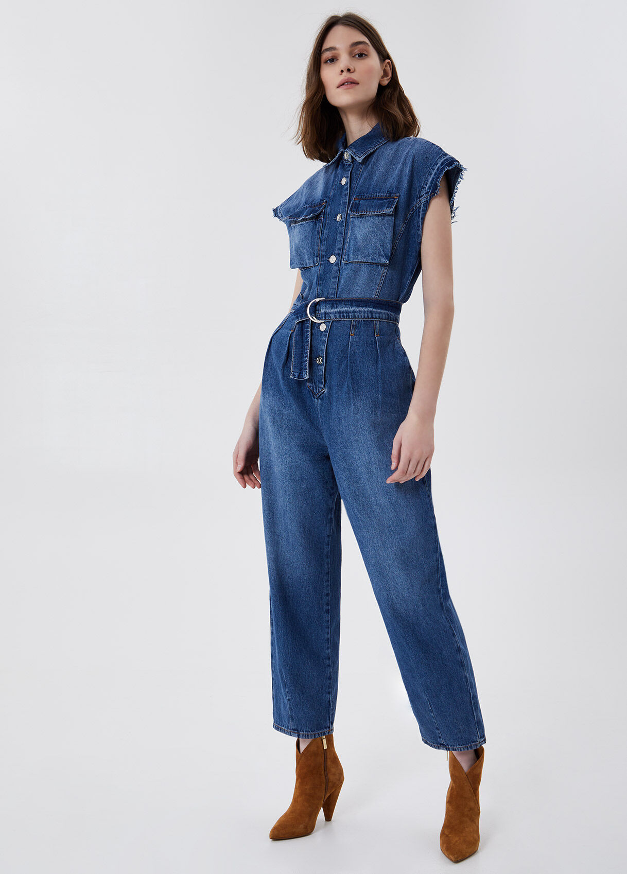 Jumpsuit with denim clearance